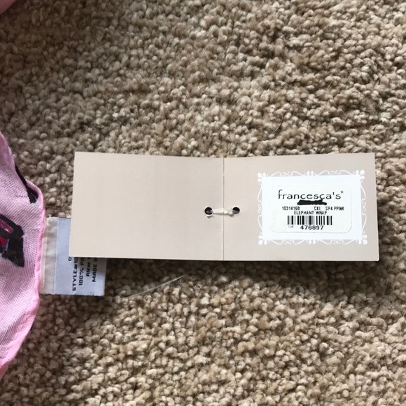 Francesca’s elephant print scarf - Picture 3 of 3